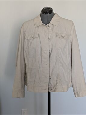 Relativity Light Beige Jean Jacket
